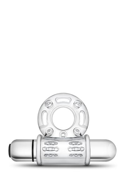 Ерекційне віброкільце STAY HARD VIBRATING MEGA BULL RING CLEAR