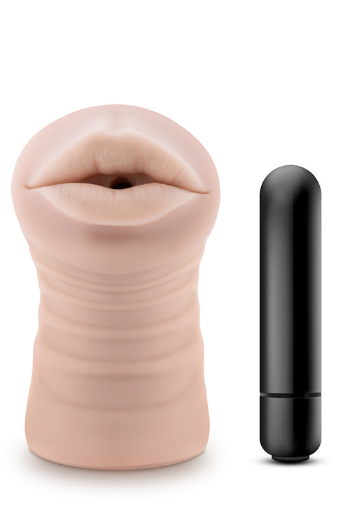 Мастурбатор-ротик з вібрацією M FOR MEN SKYE VANILLA