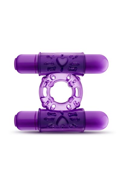 Ерекційне віброкільце PLAY WITH ME DOUBLE PLAY PURPLE