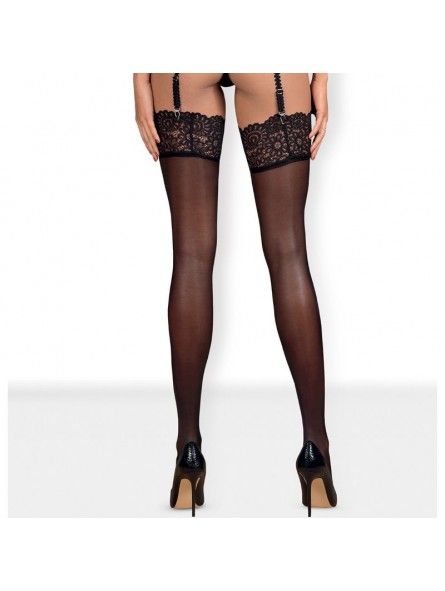 Панчохи чорний Obsessive Mixty stockings black S / M