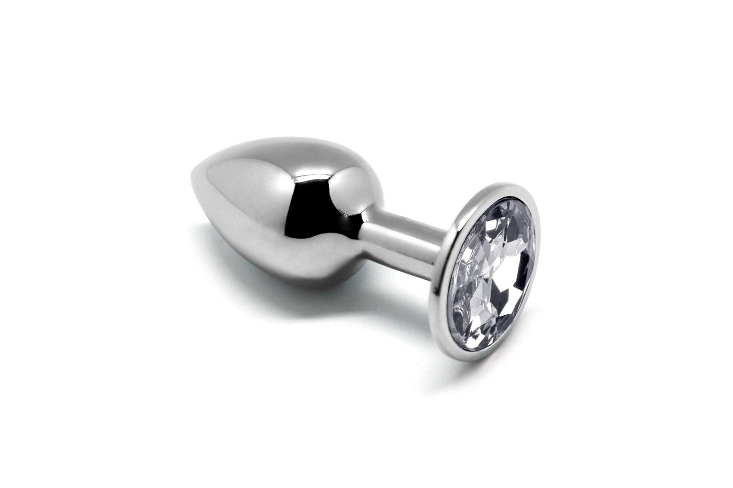 Анальна металева пробка Alive Anal Pleasure з прозорим каменем, L