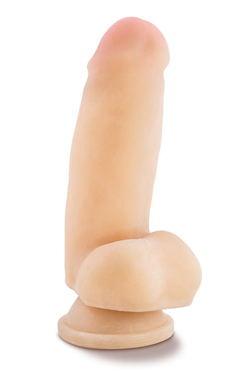 Фалоімітатор реалістичний із мошонкою Blush Au Naturel на присосці, тілесний