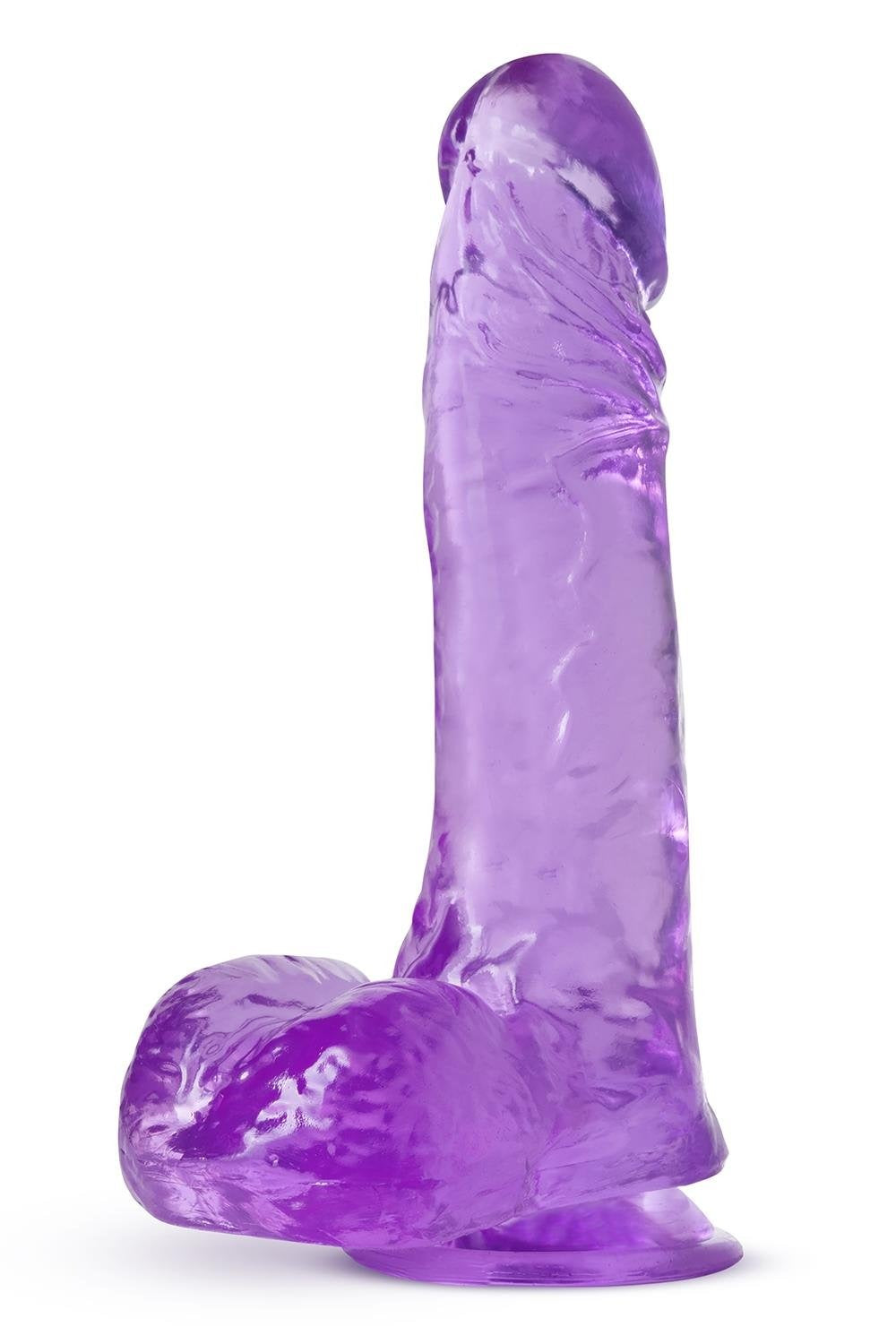 Фалоімітатор реалістичний з яєчками Blush B yours Plus Ram 'n' Jam на присосці, фіолетовий