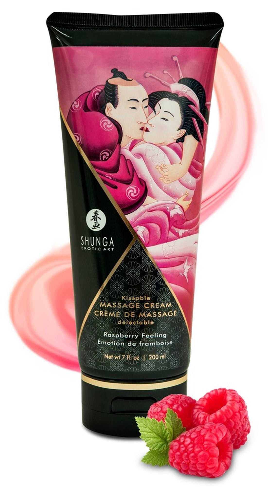 Масажний крем Shunga Raspberry Feeling «Малинове почуття», 200 мл