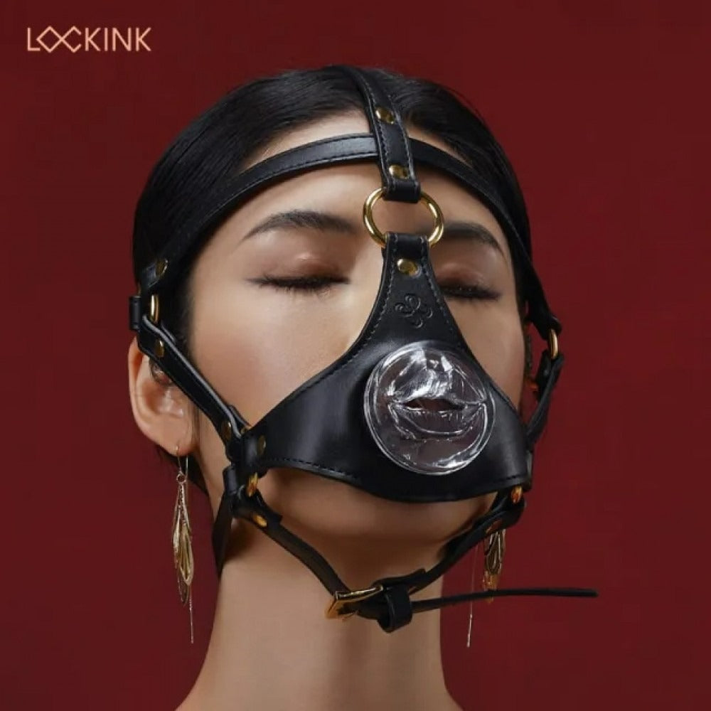 Маска для мінету Lockink, чорна