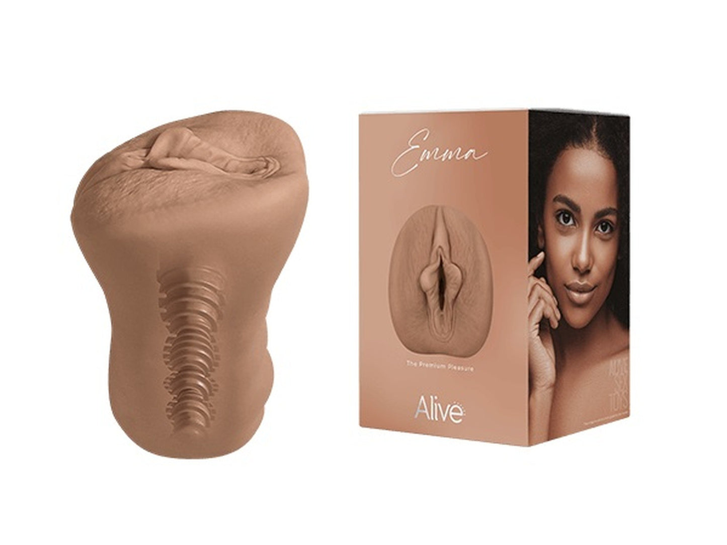 Мастурбатор вагіна Alive Emma реалістичний, коричневий, M