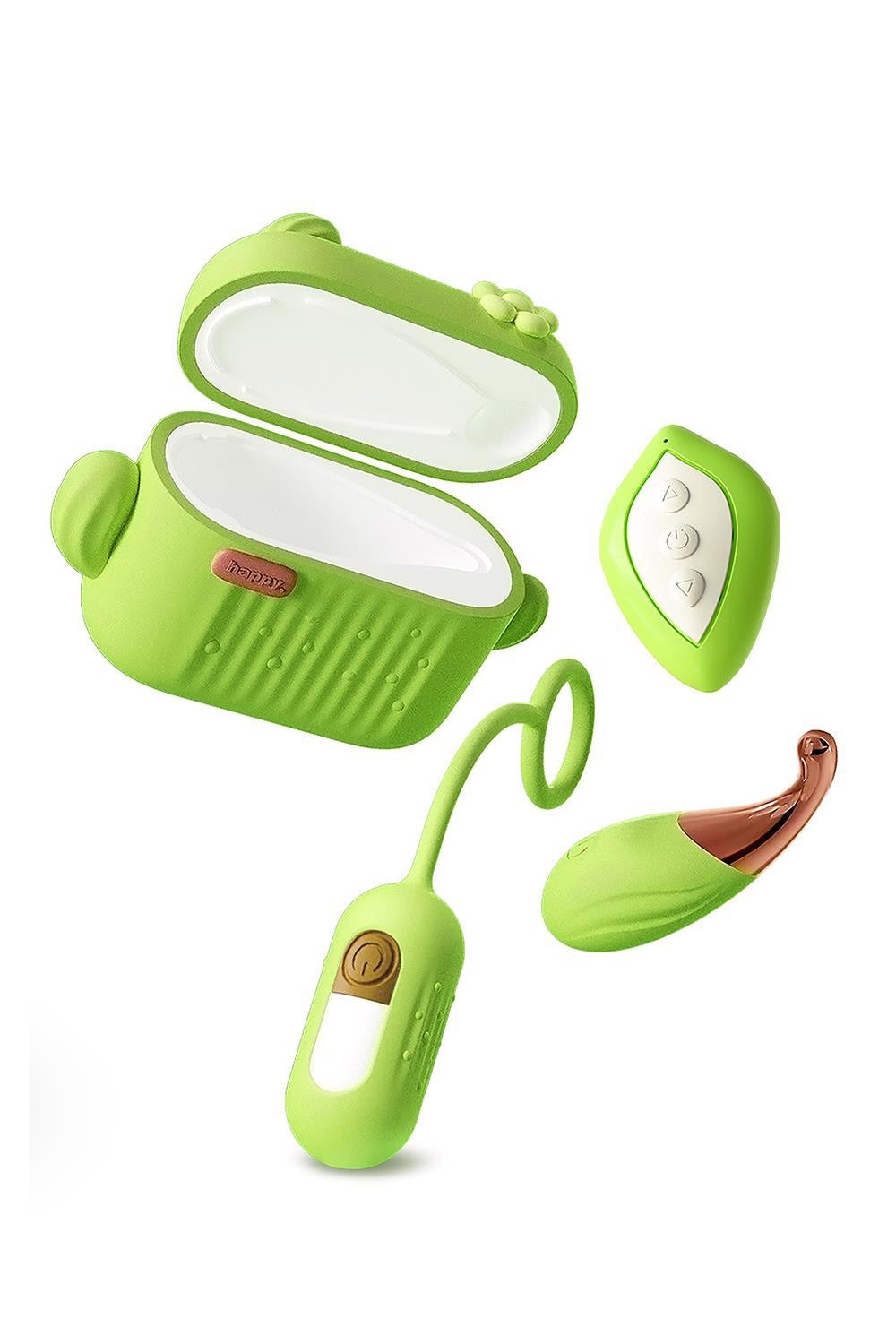 Міні-вібратори в зарядному кейсі Blush Play with Me з пультом, зелені