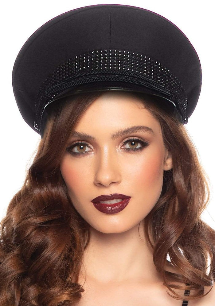 Офіцерський капелюх Festival Officer Hat від Rhinestone Leg Avenue, чорний