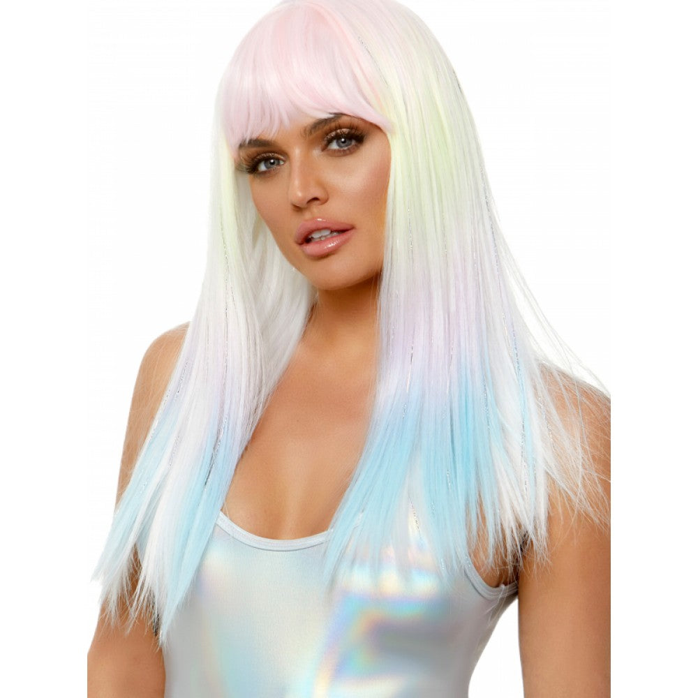 Перука довга з рівним волоссям Leg Avenue, пастельне омбре, розмір O/S, довжина 60 см