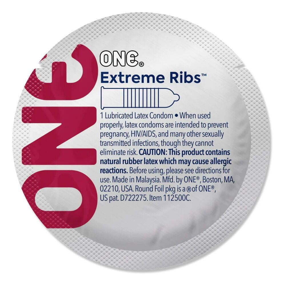 Набір рельєфних латексних презервативів One Extreme Ribs (ціна за 5 шт.)