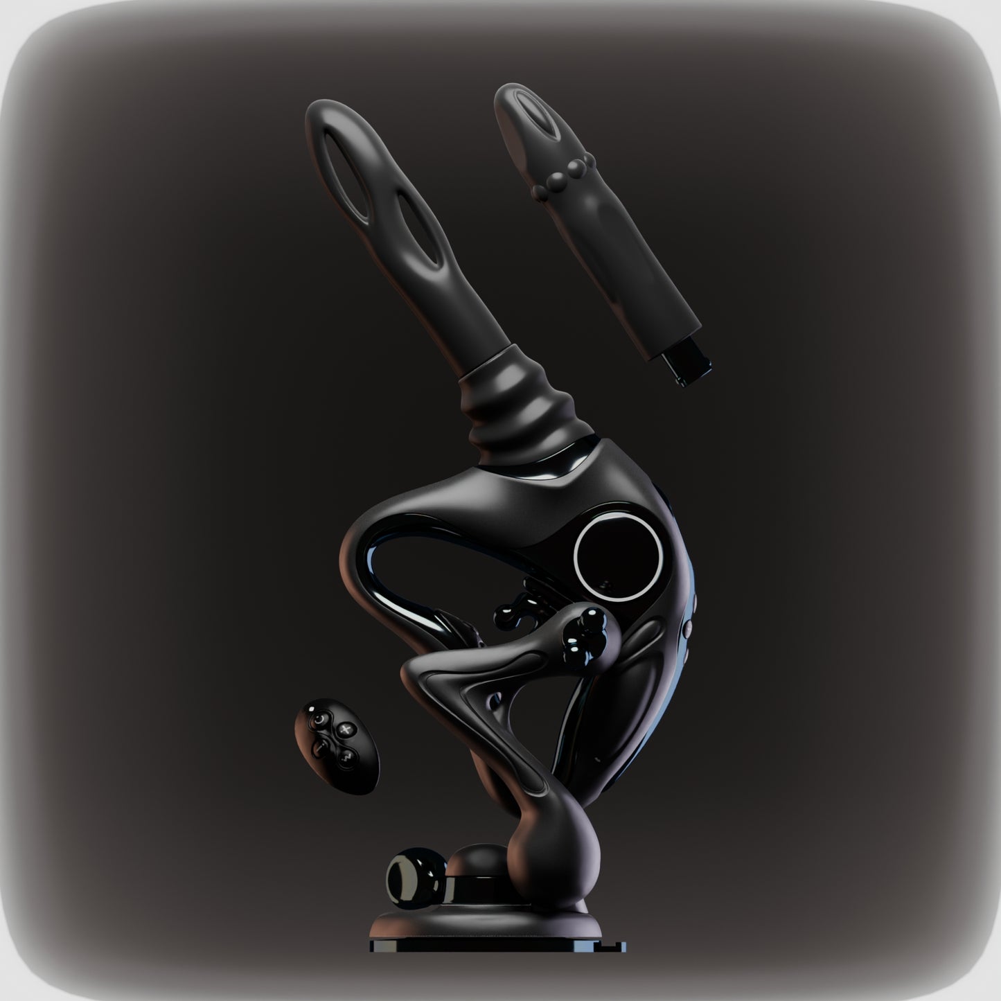 Секс-машина Upko UEROS Nexus Power Black з фрикціями, вібрацією та обертальною стимуляцією, чорна