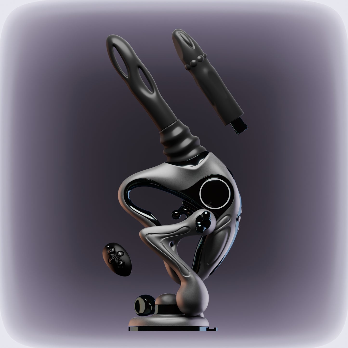 Секс-машина Upko UEROS Nexus Power Gray з фрикціями, вібрацією та обертальною стимуляцією, сіра