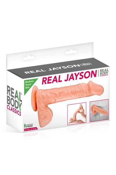 Фалоімітатор Real Body — Real Jayson Flesh, TPE, діаметр 4 см