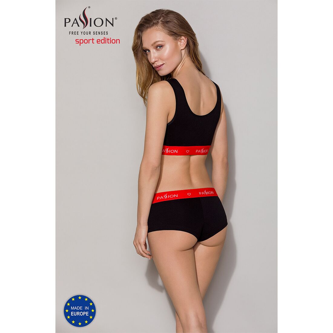 Спортивний топ на широких бретелях Passion PS003 TOP L, black