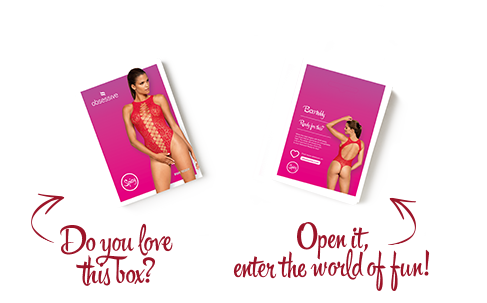 Ажурний бодістокінг із ефектом шнурівки Obsessive B120 teddy red S/M/L, червоний