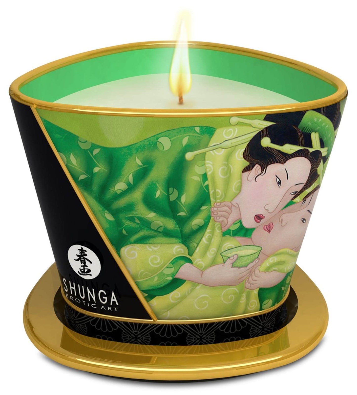 Свічка для масажу Shunga Massage Candle Exotic Green Tea із ароматом зеленого чаю, 170 мл
