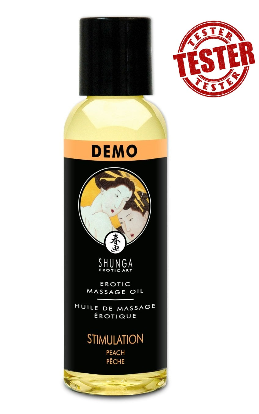 TESTER/Масло-стимулятор для масажу Shunga Stimulation Peach з ароматом персика, 60 мл