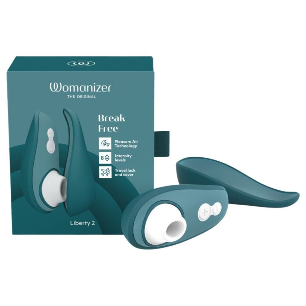 Вакуумний кліторальний стимулятор Womanizer Liberty 2 Dark Petrol, синій