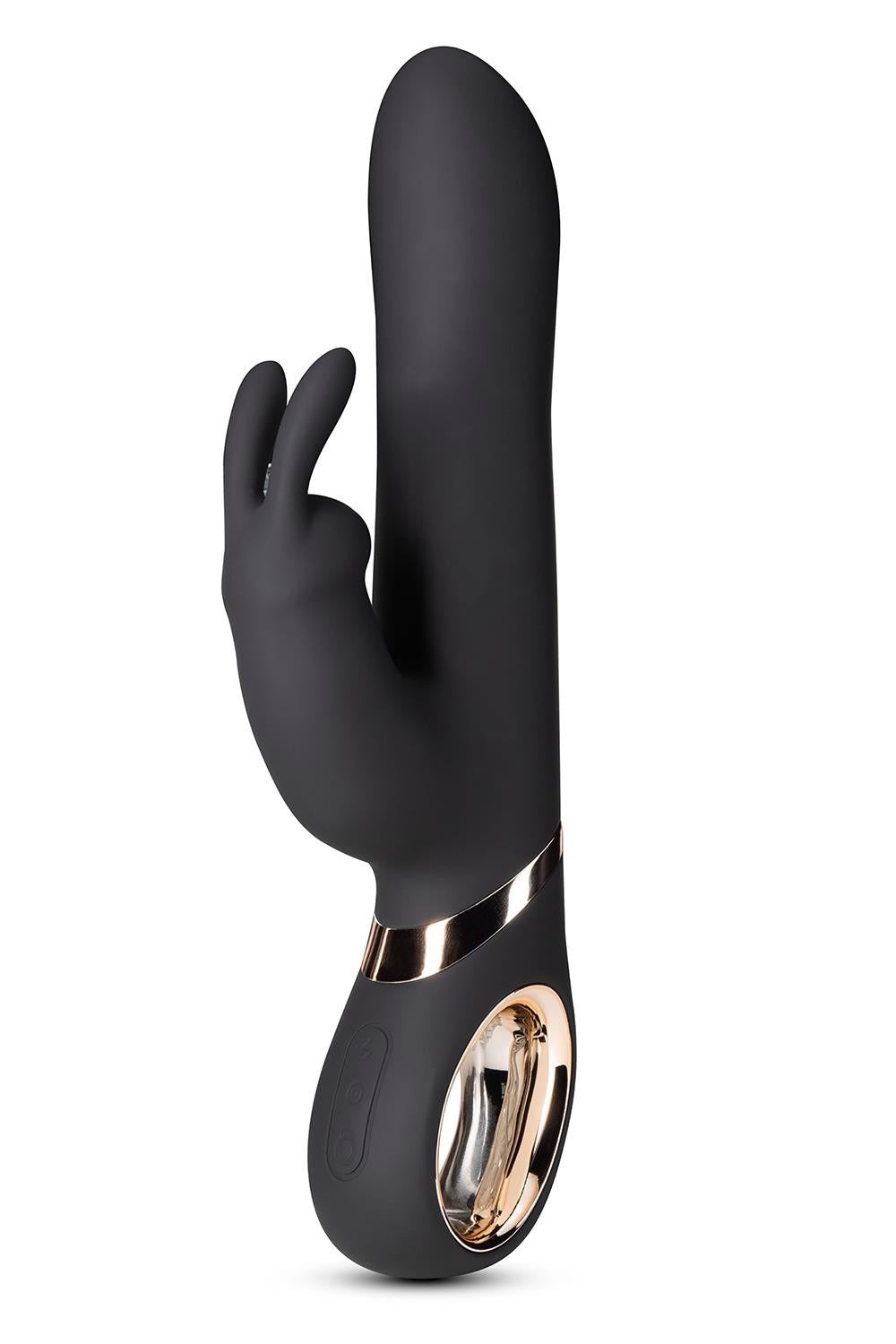 Вібратор-кролик з кульками, що обертаються на валу Blush Lush Victoria, чорний