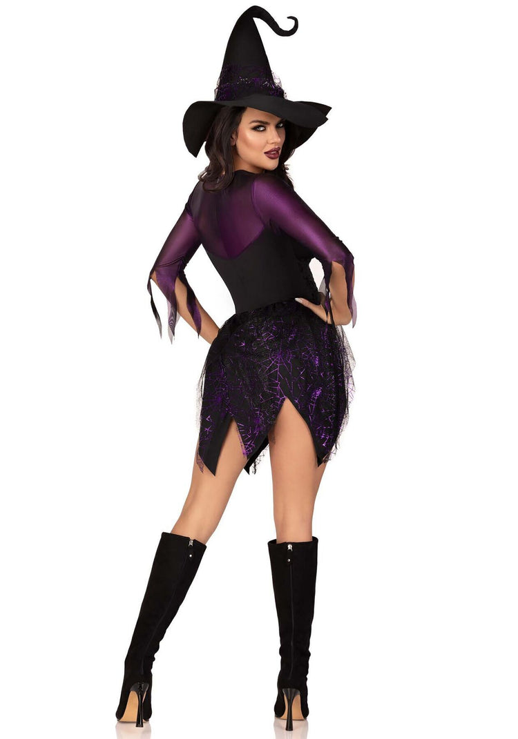 Костюм відьми Leg Avenue Mystical Witch L, сукня, капелюх