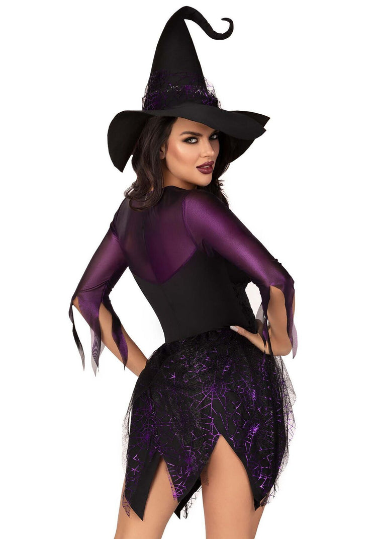 Костюм відьми Leg Avenue Mystical Witch XL, сукня, капелюх