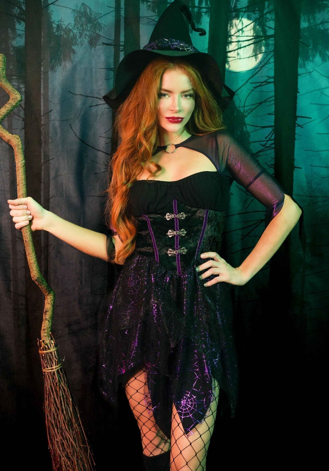 Костюм відьми Leg Avenue Mystical Witch L, сукня, капелюх