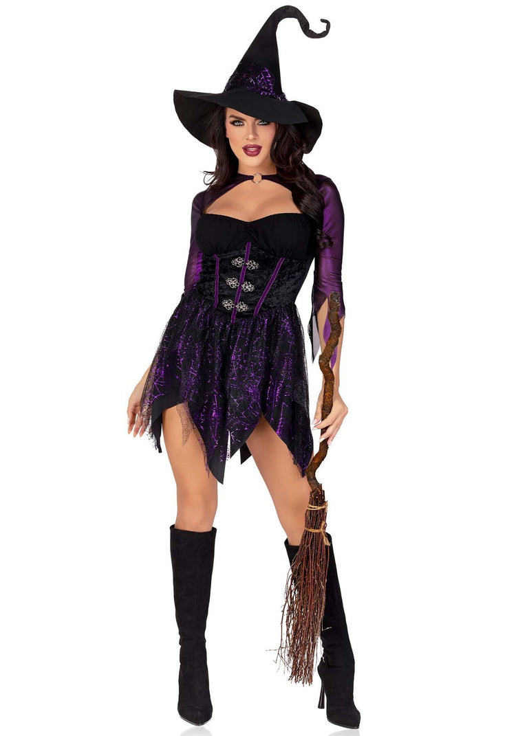 Костюм відьми Leg Avenue Mystical Witch M, сукня, капелюх
