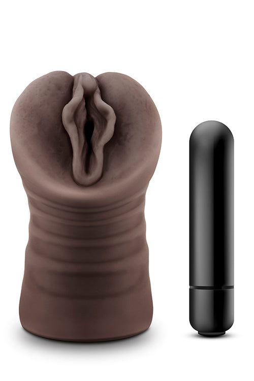 Мастурбатор реалістичний Blush Hot Chocolate Alexis з кулею, що вібрує
