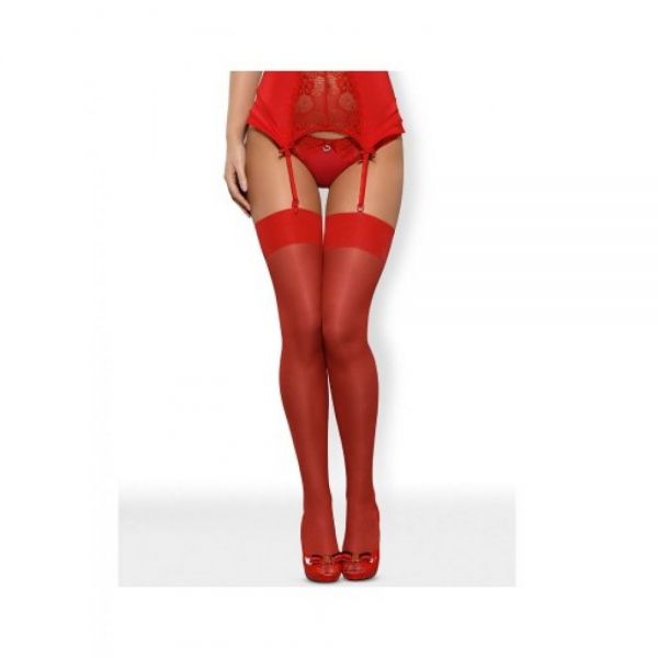 Панчохи Червоні Obsessive S800 S / M Red