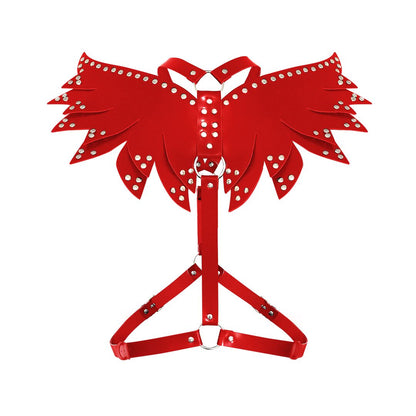 Жіноча портупея Art of Sex - Wings червона XS-M, екошкіра