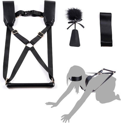 БДСМ-набір LOCKINK YEAHWOW Black Doggy Style Saddle set