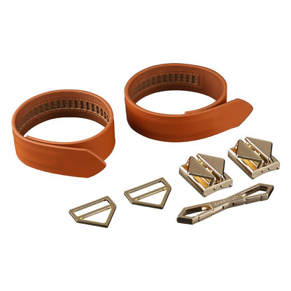 Набір фіксаторів для рук та ніг LOCKINK Hogtie Set, коричневий, ремені з натуральної шкіри