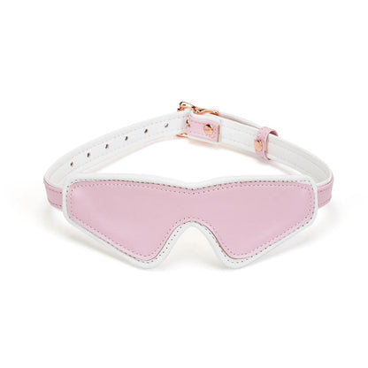 Шкіряна маска на очі Liebe Seele White & Pink Fairy Goat Leather Blindfold