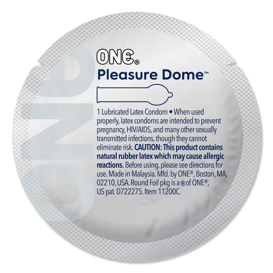 Презерватив ONE Pleasure Dome, 1 шт, гладенький, з розширеною головкою