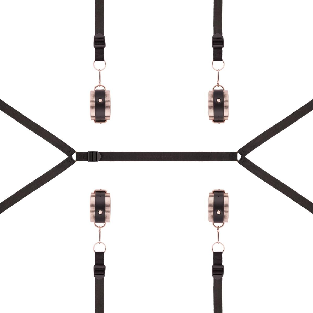 Фіксатор рук і ніг для ліжка Rosy Gold - Under-Mattress Restraint Set