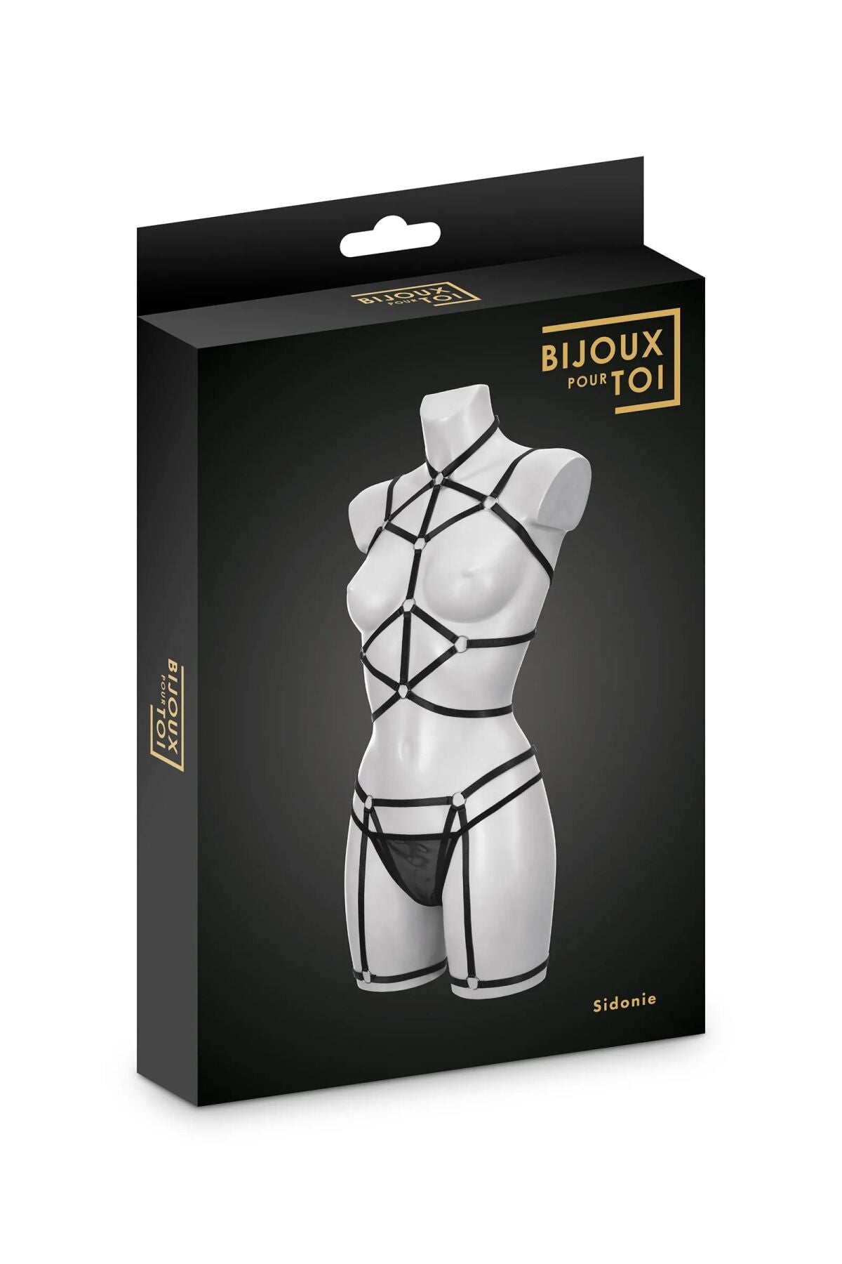 Комплект Bijoux Pour Toi - Sidonie, портупея, гартери та трусики