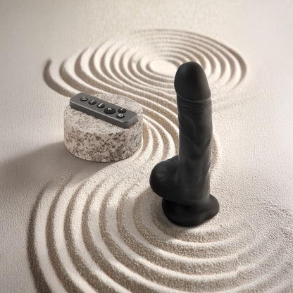 Фалоімітатор з вібрацією і ротацією Strap-On-Me Rotating & Vibrating Realistic Dildo - L - Black
