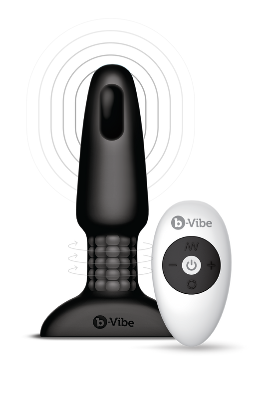 Анальна пробка з вібрацією та пультом керування B-VIBE RIMMING PLUG 2, чорна