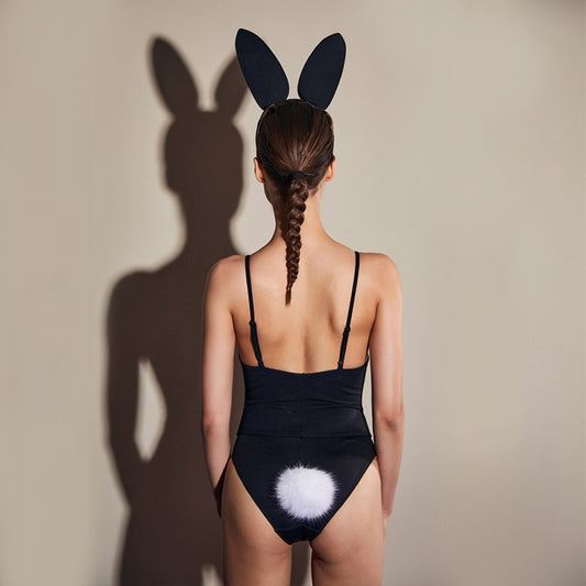 Анальна пробка UPKO з хвостом зайчика, з лисього хутра