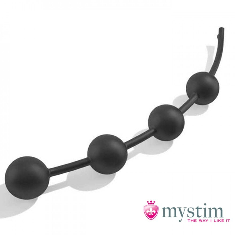 Анальні намисто з електростимуляцією Mystim Booty Garland, чорні, 40 х 4 см, L