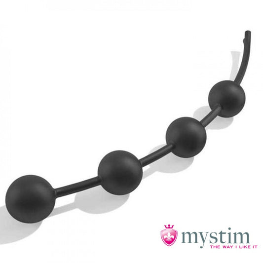 Анальні намисто з електростимуляцією Mystim Booty Garland, чорні, 40 х 4 см, L