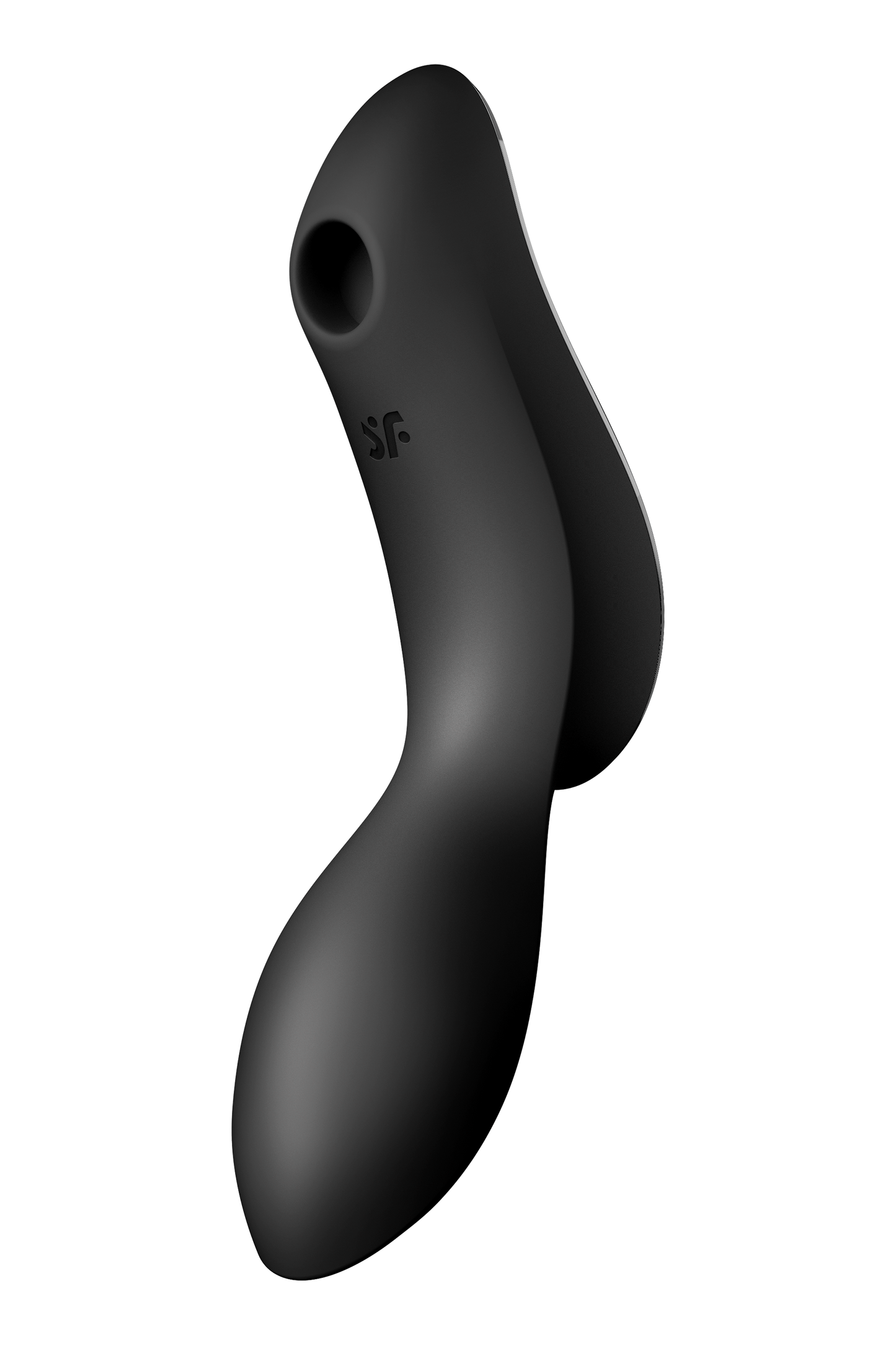 Подвійний вібратор із вакуумною стимуляцією SATISFYER CURVY TRINITY 2 чорний