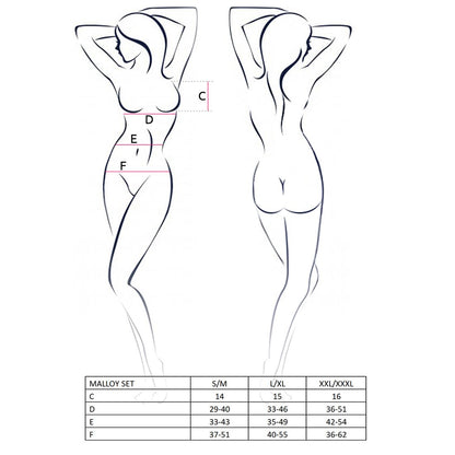 Костюм зайчика Passion MALLOY SET XXL/XXXL, трусики, топік і вушка