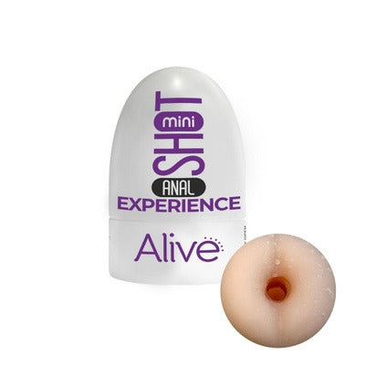 Кишеньковий мастурбатор у вигляді ануса Alive Mini Shot Experience бежевий