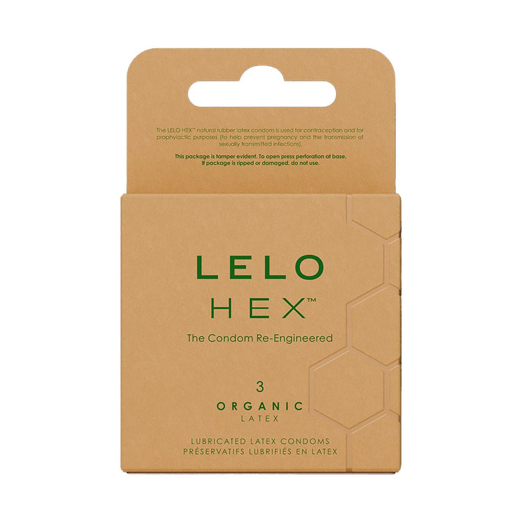 Презервативи LELO HEX Condoms Organic 3 Pack, тонкі та суперміцні