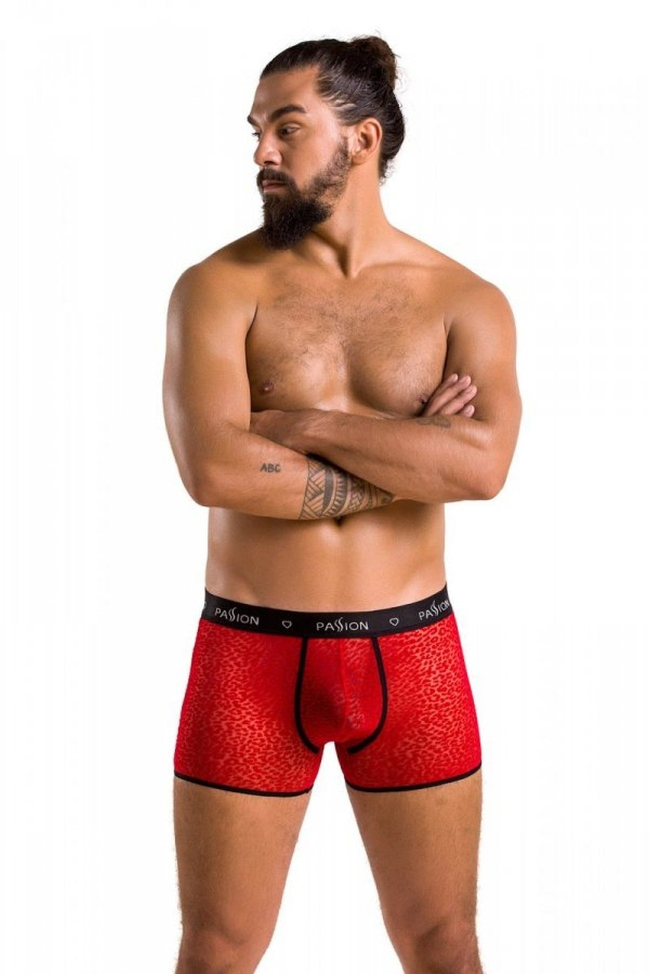 Чоловічі червоні боксерки з малюнком 046 SHORT PARKER red L/XL - Passion