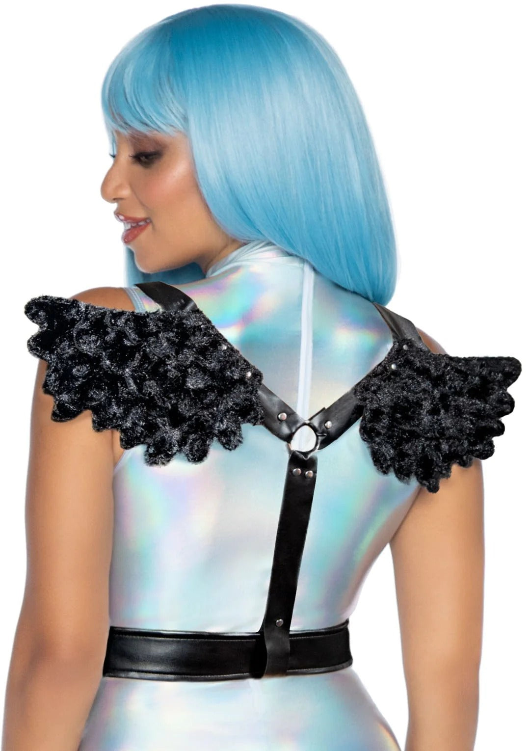 Портупея з крилами Leg Avenue Furry angel wing body harness O/S