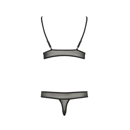 Комплект білизни Passion ERZA SET S/M, black, ліф і трусики