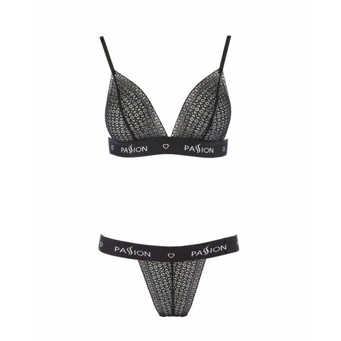 Комплект білизни Passion Exclusive GLAMISS SET L/XL, black