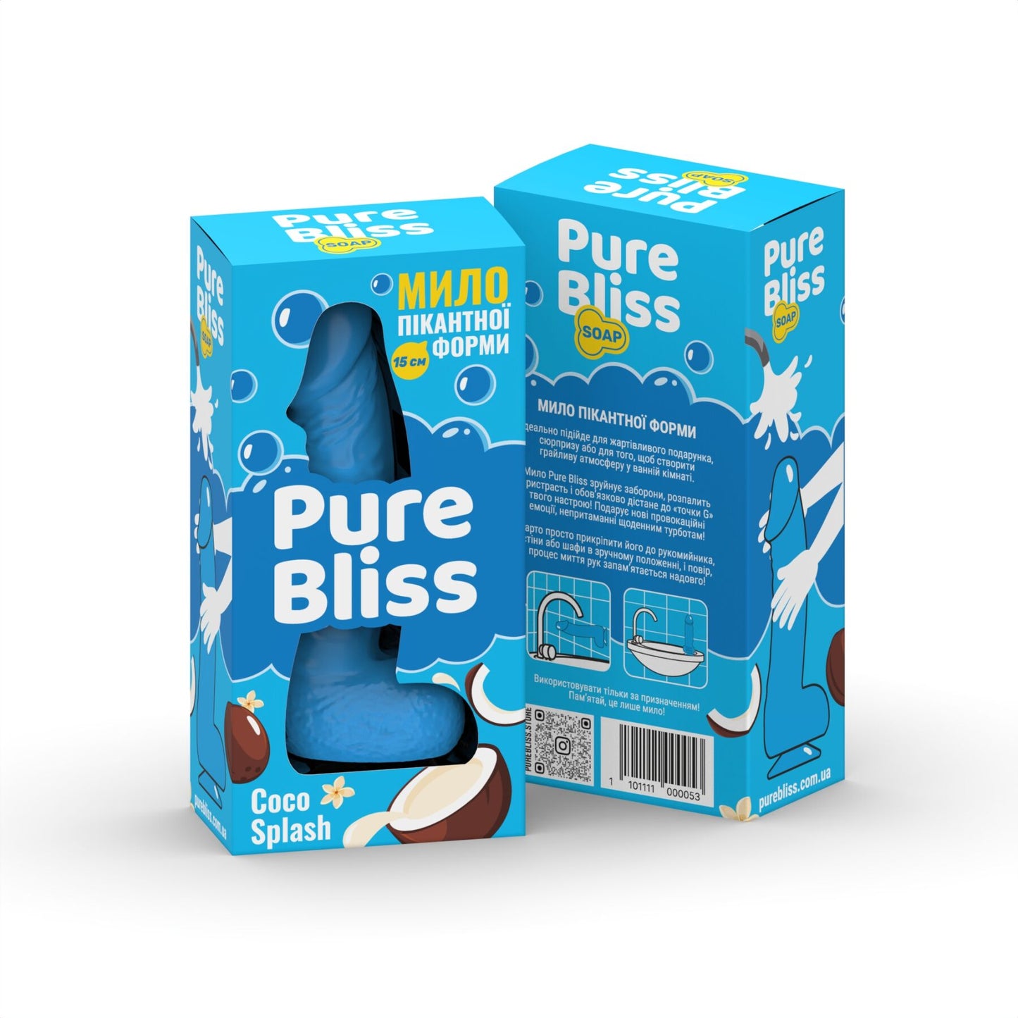 Ароматне мило пікантної форми Pure Bliss Blue Coco Splash (Кокосове молоко) 15 см